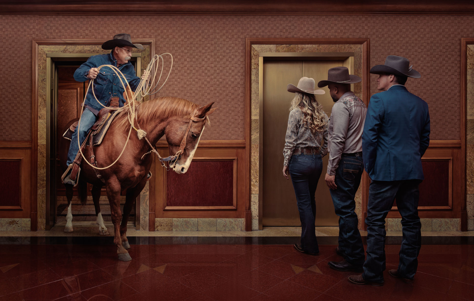 Kremer/Johnson - Conceptual Advertising Photographer - Las Vegas Convention and Visitor Authority - Wrangler National Finals Rodeo 2019 Ad