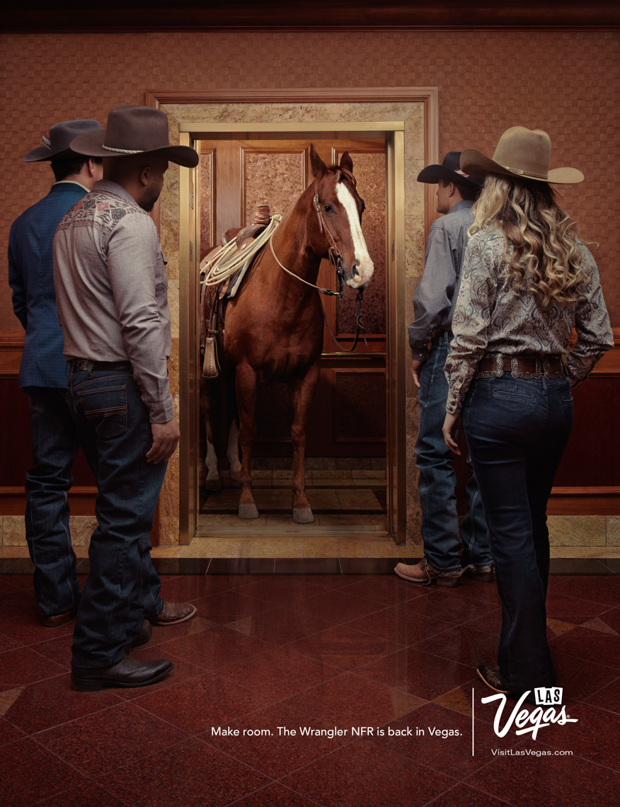 Kremer/Johnson - Conceptual Advertising Photographer - Las Vegas Convention and Visitor Authority - Wrangler National Finals Rodeo 2019 Ad